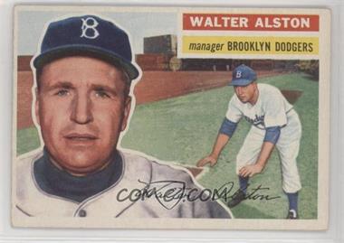 1956 Topps - [Base] #8.1 - Walter Alston (Gray Back)
