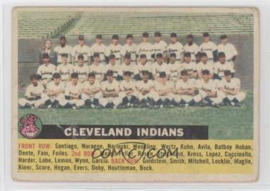 1956 Topps - [Base] #85.1 - Cleveland Indians Team (Gray Back, Team Name Centered) [Poor to Fair]