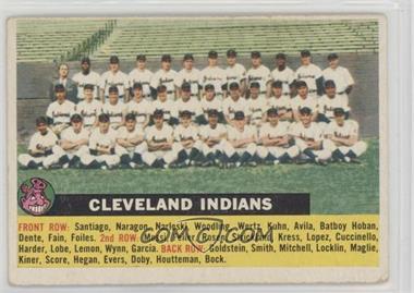 1956 Topps - [Base] #85.1 - Cleveland Indians Team (Gray Back, Team Name Centered) [Good to VG‑EX]