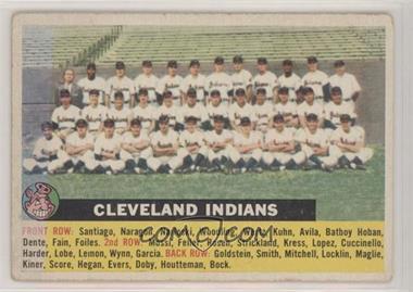 1956 Topps - [Base] #85.1 - Cleveland Indians Team (Gray Back, Team Name Centered) [Good to VG‑EX]