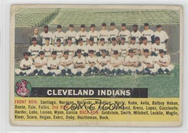 1956 Topps - [Base] #85.1 - Cleveland Indians Team (Gray Back, Team Name Centered) [Poor to Fair]