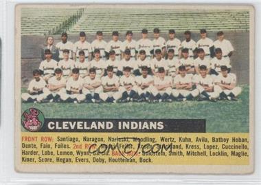 1956 Topps - [Base] #85.2 - Cleveland Indians Team (Gray back, Team Name Left) [Good to VG‑EX]