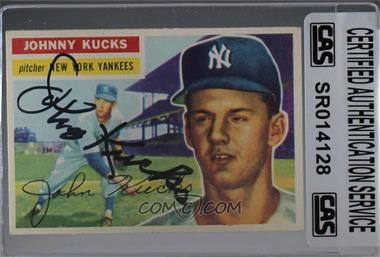 1956 Topps - [Base] #88.2 - Johnny Kucks (White Back) [CAS Certified Sealed]