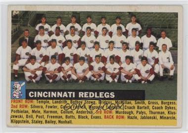 1956 Topps - [Base] #90.5 - Cincinnati Redlegs Team (White Back, Team Name Left) [Good to VG‑EX]
