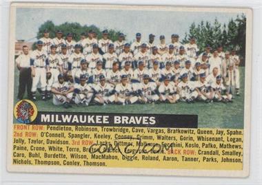 1956 Topps - [Base] #95.2 - Milwaukee Braves Team (Gray Back, Team Name Left)