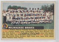 Milwaukee Braves Team (White Back, Team Name Left)