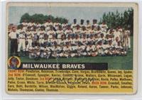 Milwaukee Braves Team (White Back, Team Name Left) [Poor to Fair]
