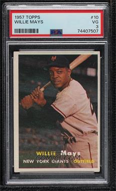 1957 Topps - [Base] #10 - Willie Mays [PSA 3 VG]