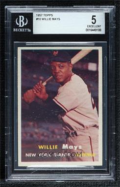 1957 Topps - [Base] #10 - Willie Mays [BGS 5 EXCELLENT]