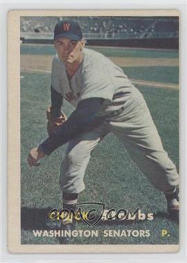 1957 Topps - [Base] #101.1 - Chuck Stobbs (No Dots in Upper Left Back Corner)