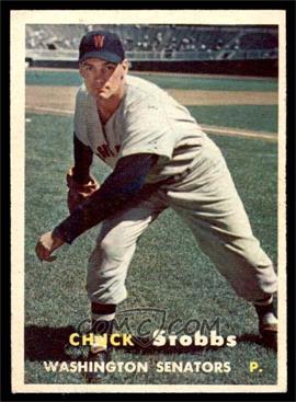 1957 Topps - [Base] #101.2 - Chuck Stobbs (3 Dots in Upper Left Back Corner) [EX]