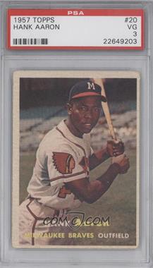 1957 Topps - [Base] #20 - Hank Aaron [PSA 3 VG]