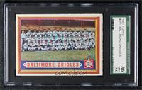 Baltimore Orioles Team [SGC 86 NM+ 7.5]