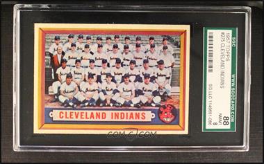 1957 Topps - [Base] #275 - Scarce Series - Cleveland Indians Team [SGC 88 NM/MT 8]