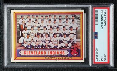 1957 Topps - [Base] #275 - Scarce Series - Cleveland Indians Team [PSA 7 NM]