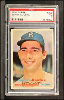 1957 Topps - [Base] #302 - Scarce Series - Sandy Koufax [PSA 7 NM]