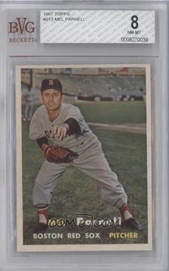 1957 Topps - [Base] #313 - Scarce Series - Mel Parnell [BVG 8 NM‑MT]