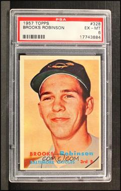 1957 Topps - [Base] #328 - Scarce Series - Brooks Robinson [PSA 6 EX‑MT]