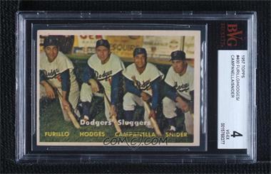 1957 Topps - [Base] #400 - Dodgers' Sluggers (Furillo, Hodges, Campanella, Snider) [BVG 4 VG‑EX]
