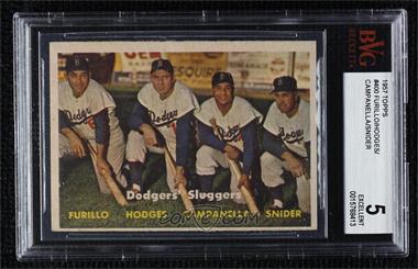 1957 Topps - [Base] #400 - Dodgers' Sluggers (Furillo, Hodges, Campanella, Snider) [BVG 5 EXCELLENT]