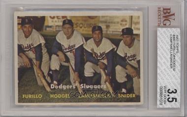 1957 Topps - [Base] #400 - Dodgers' Sluggers (Furillo, Hodges, Campanella, Snider) [BVG 3.5 VERY GOOD+]