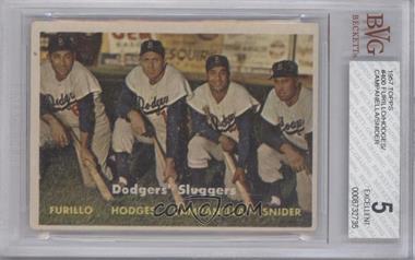 1957 Topps - [Base] #400 - Dodgers' Sluggers (Furillo, Hodges, Campanella, Snider) [BVG 5 EXCELLENT]