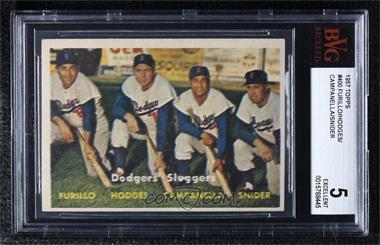 1957 Topps - [Base] #400 - Dodgers' Sluggers (Furillo, Hodges, Campanella, Snider) [BVG 5 EXCELLENT]