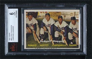 1957 Topps - [Base] #400 - Dodgers' Sluggers (Furillo, Hodges, Campanella, Snider) [BVG 6 EX‑MT]