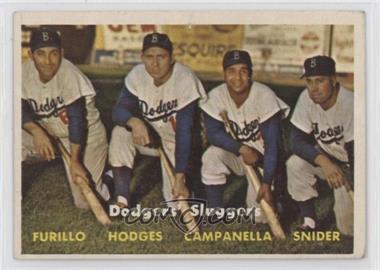 1957 Topps - [Base] #400 - Dodgers' Sluggers (Furillo, Hodges, Campanella, Snider) [Good to VG‑EX]