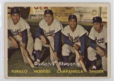 1957 Topps - [Base] #400 - Dodgers' Sluggers (Furillo, Hodges, Campanella, Snider)