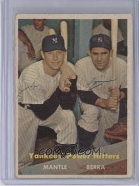 1957 Topps - [Base] #407 - Yankees' Power Hitters (Mickey Mantle, Yogi Berra) [Poor to Fair]