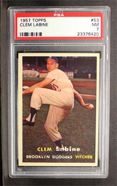 1957 Topps - [Base] #53 - Clem Labine [PSA 7 NM]