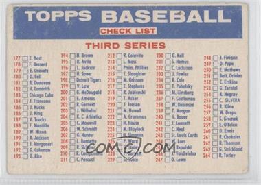 1957 Topps - Checklists #_CHEC.6 - 3rd/4th Series Checklist (177-352) (Blony Back) [Good to VG‑EX]