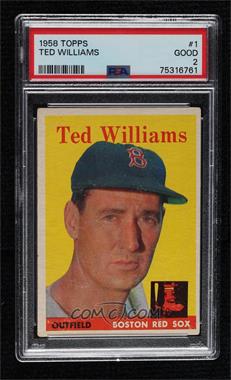 1958 Topps - [Base] #1 - Ted Williams [PSA 2 GOOD]