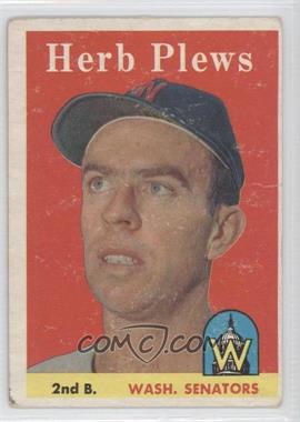 1958 Topps - [Base] #109 - Herb Plews [Good to VG‑EX]