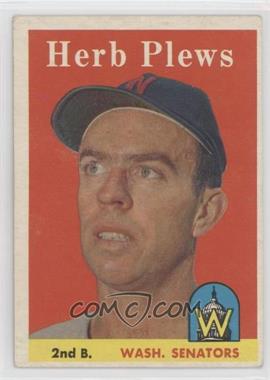 1958 Topps - [Base] #109 - Herb Plews