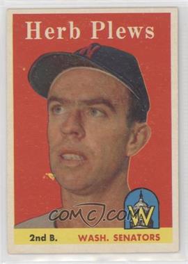 1958 Topps - [Base] #109 - Herb Plews