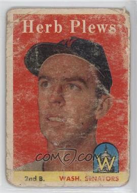 1958 Topps - [Base] #109 - Herb Plews [COMC RCR Poor]