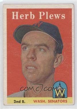 1958 Topps - [Base] #109 - Herb Plews [Good to VG‑EX]