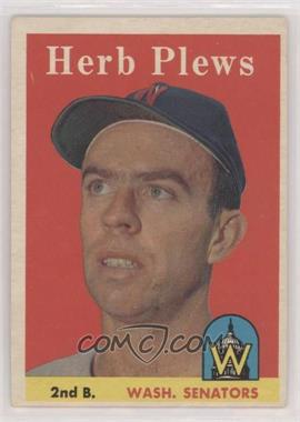 1958 Topps - [Base] #109 - Herb Plews