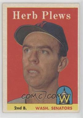 1958 Topps - [Base] #109 - Herb Plews