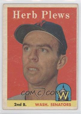 1958 Topps - [Base] #109 - Herb Plews [Good to VG‑EX]