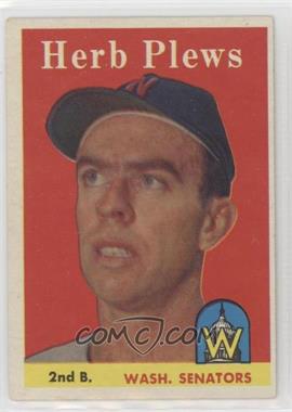 1958 Topps - [Base] #109 - Herb Plews