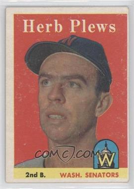 1958 Topps - [Base] #109 - Herb Plews [Good to VG‑EX]