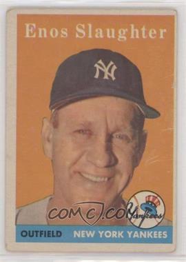 1958 Topps - [Base] #142 - Enos Slaughter