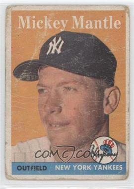 1958 Topps - [Base] #150 - Mickey Mantle [Poor to Fair]