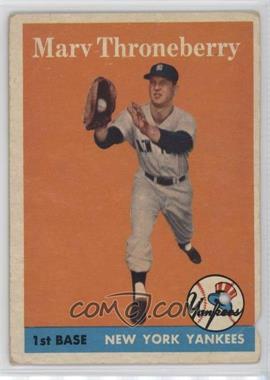 1958 Topps - [Base] #175 - Marv Throneberry [Poor to Fair]