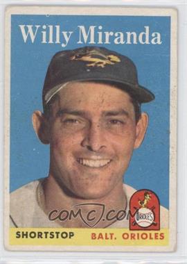 1958 Topps - [Base] #179 - Willy Miranda [Good to VG‑EX]