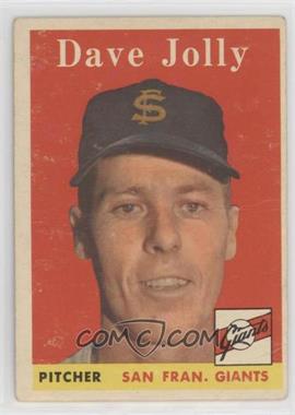 1958 Topps - [Base] #183 - Dave Jolly [Poor to Fair]