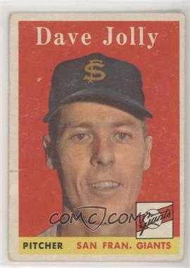 1958 Topps - [Base] #183 - Dave Jolly [Poor to Fair]